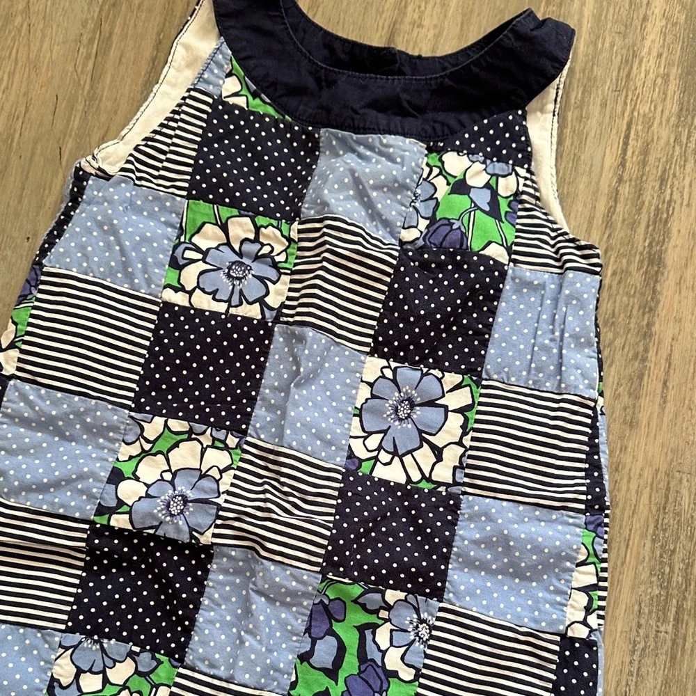 Gymboree Blue and White Patchwork Dress